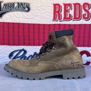 Size 6 - Barbour Men's Chiltern Waterproof Leather Derby‎ Boot Brown